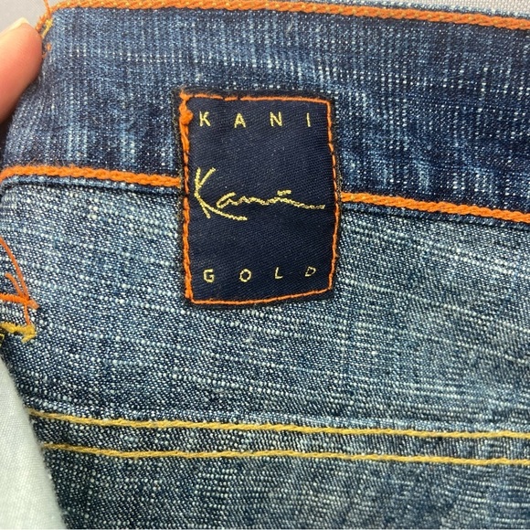 Vintage Karl Kani Gold Jean 38 x 33 90s HIp Hop Streetwear Flap Pockets - Picture 9 of 10